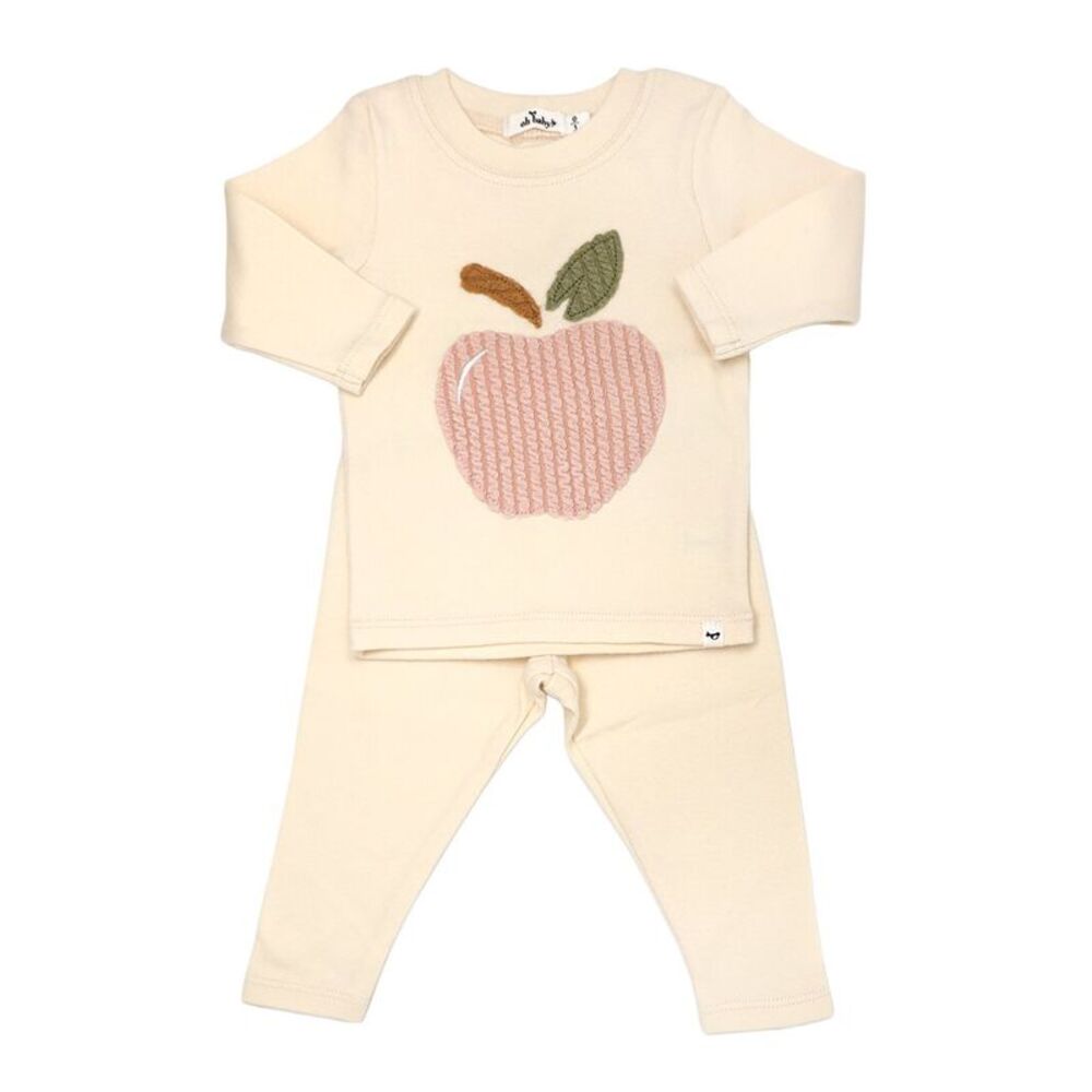 Oh Baby!  Ribbed Apple Pink 2Pc Set